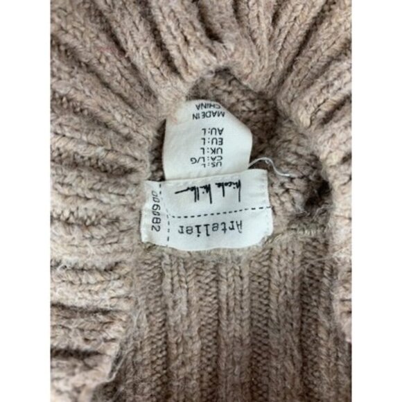 Vintage Abel & Lula Fair Isle Wool Blend Sweater With Ribbed Cuffs & Hem Beige B - Picture 5 of 5